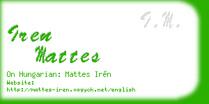 iren mattes business card